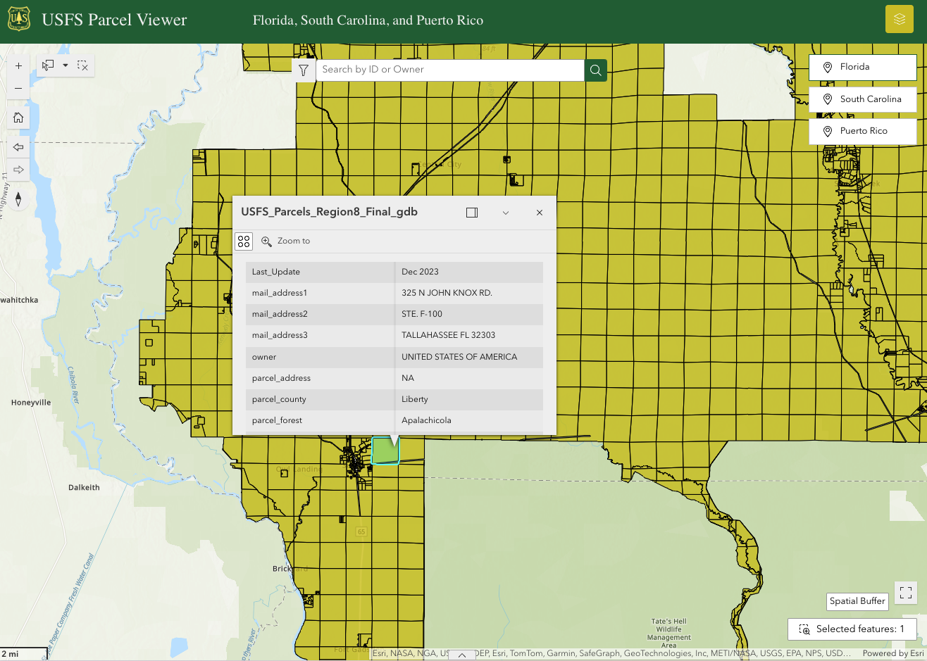 Parcel Ownership Map Screenshot
